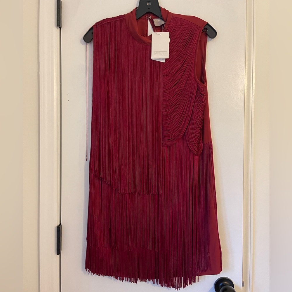 ASOS Maroon Fringe Dress Brand New with Tags